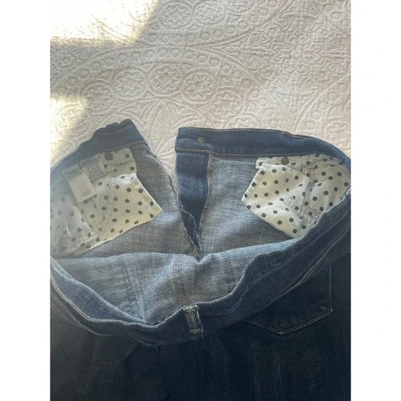 Lucky Brand The Roll Up Denim Shorts Dark Wash Womens Size 14 32 - Picture 11 of 13